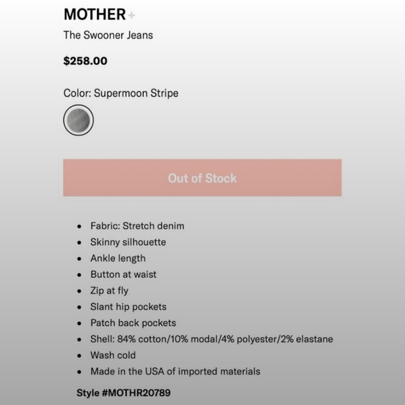 MOTHER The Swooner Supermoon Stripe Jeans - Picture 11 of 11